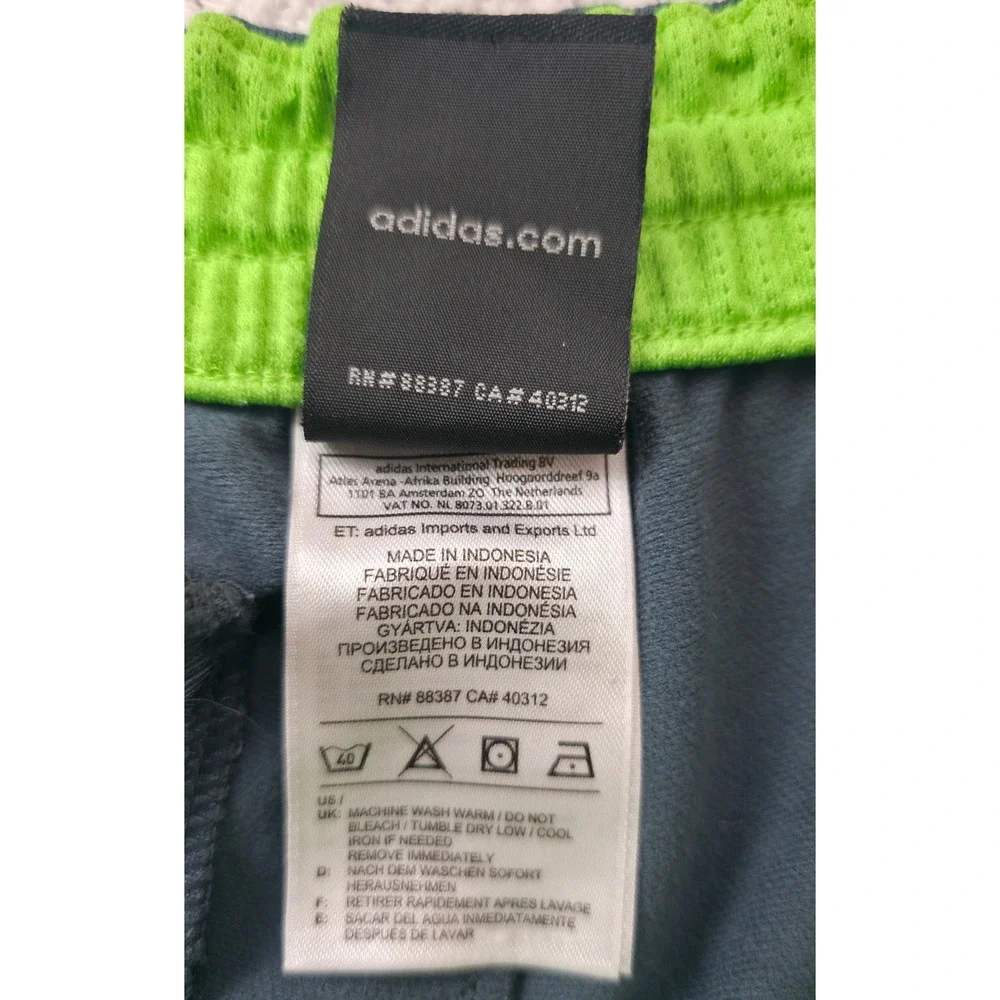 adidas Track Pants Mens Medium Gray Polyester Athletic EUC